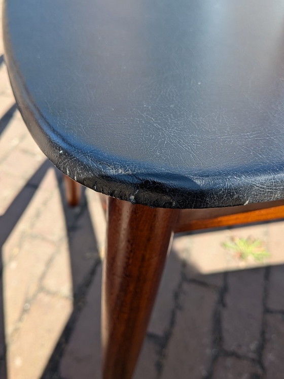 Image 1 of Zeldzame Deens Design 'Longette' Eetkamersuite van Hans Olsen voor Frem Røjle – 6 Nestbare Stoelen