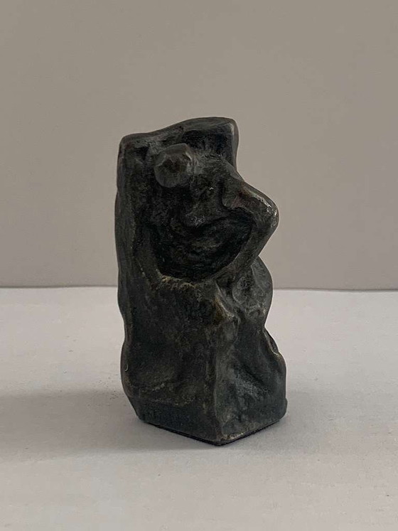 Image 1 of Alfred Hrdlicka - Study for Anthropos, 1981, fully sculpted tin casting, numbered with artist's signature and foundry stamp