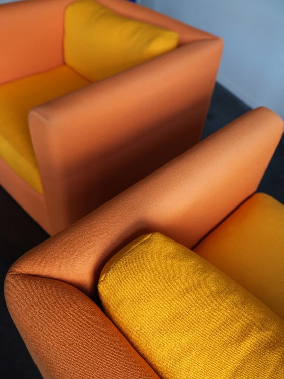 2x HAY Hackney Single Armchair – Orange/Yellow 🧡💛 – Textile (photo 4 of 8)