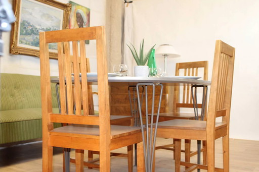Chairs (6) birch Sweden 1960