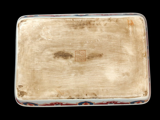 Image 1 of Japanische Imari Porzellanplatte – Handbemalt mit Golddekor – Arita Stil | Japanese Imari Porcelain Plate Hand Painted Gold