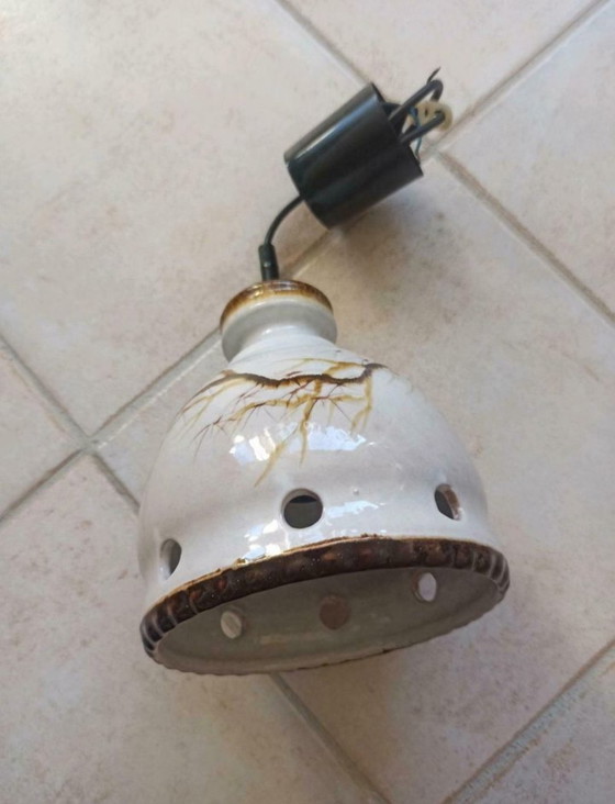 Image 1 of Echte vintage lamp van keramiek - hanglamp van Fischer Leuchten