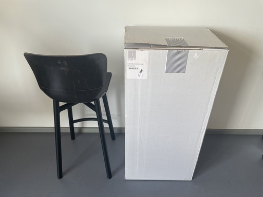 2 x Functionals Wendela Barstool 98 Black dark seat height 63.5 cm