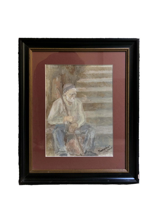 Peinture à l'huile sur toile des années 1930 par Lucio Semeghini