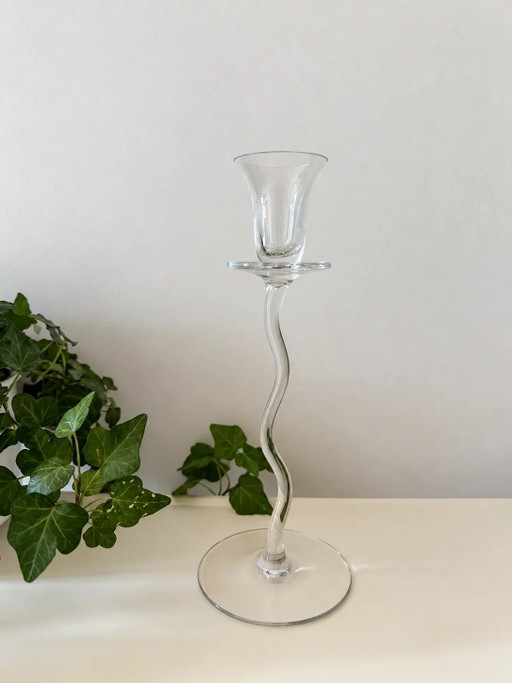 Mid Century Wavy Candlestick