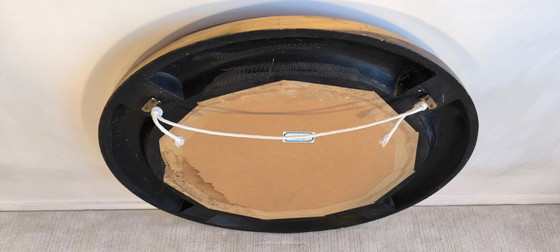 Image 1 of 💎✨ Grote ronde Victoriaanse Engelse spiegel – Verguld hout & facetgeslepen glas – Verzamelobject ✨💎