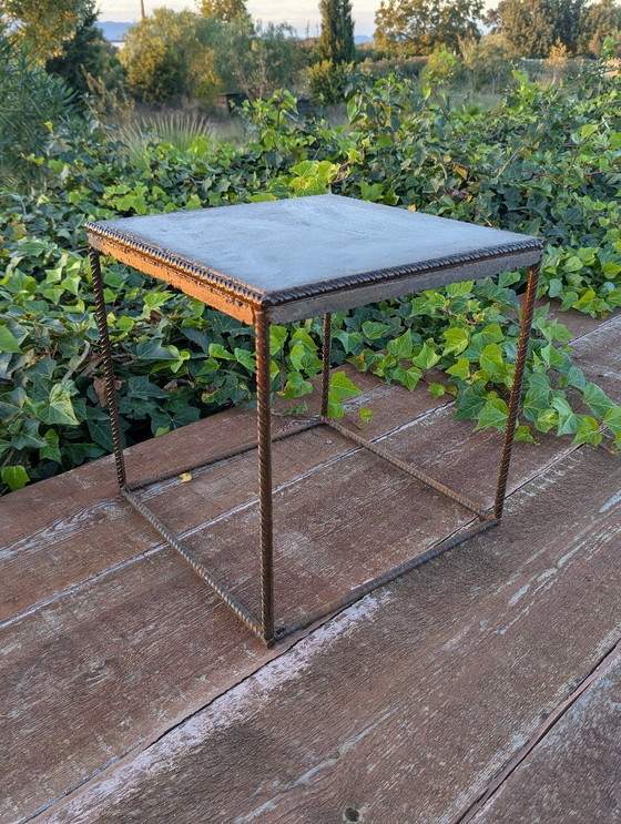 Image 1 of Side table - Mini cube table - Brutalist style