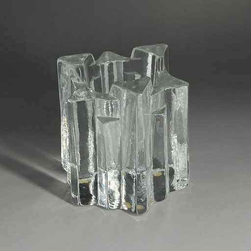 Vintage Lars-Gunnar Johansson Eisglas Kerzenhalter Lindshammar Schweden