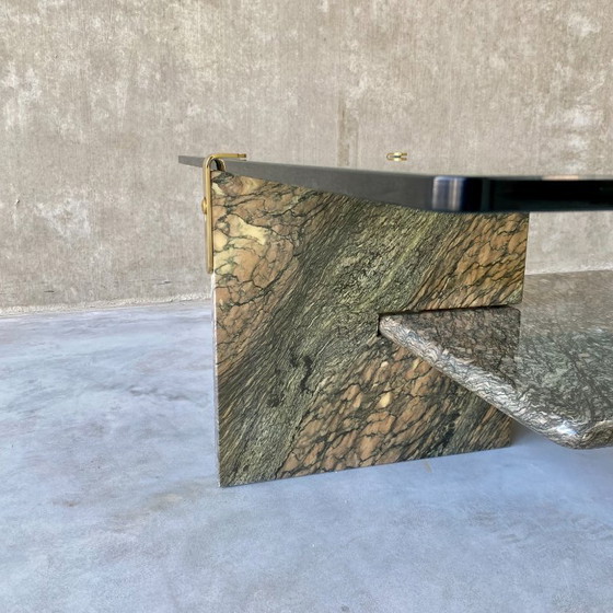 Image 1 of Large Sicilian Marble Italian Design Coffee Table