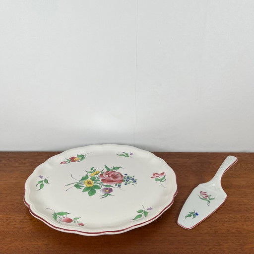 KG Luneville Assiette à Gâteau avec Serveur à Gâteau - Modèle Réverbère