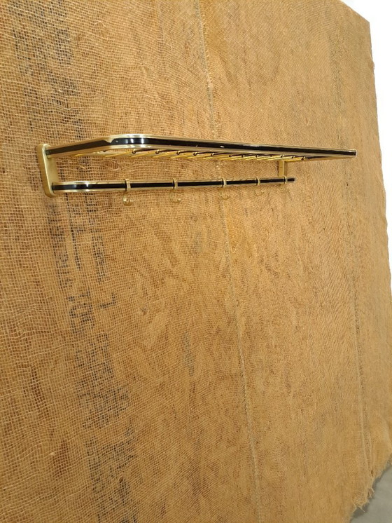 Image 1 of Porte-manteau des années 1950, noir et or, n° 21