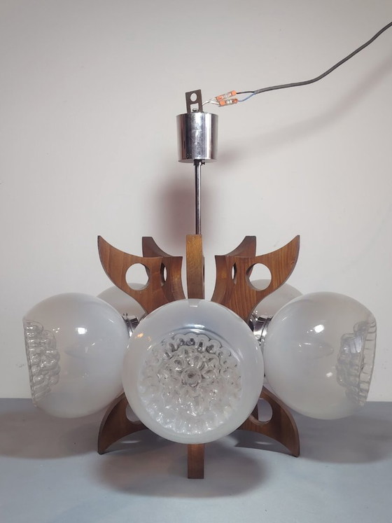 Image 1 of Space Age Sputnik Futurist Ceiling Light