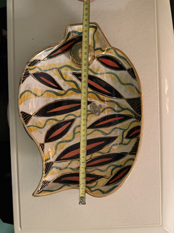 Image 1 of Handgeschilderde Keramieken schaal Hubert Bequet 