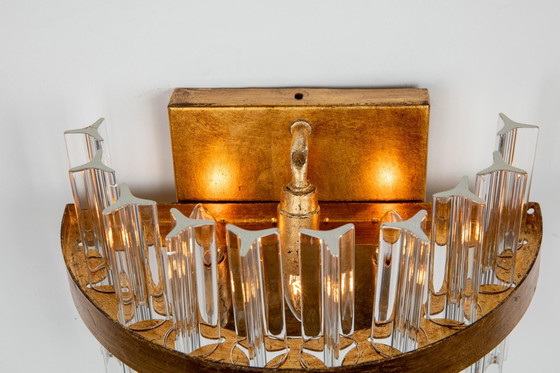 Image 1 of Lampe murale de luxe en verre avec or