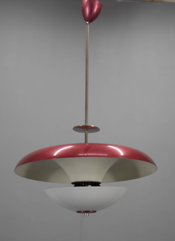 Image 1 of Lámpara de araña morada Bauhaus de IAS, década de 1930