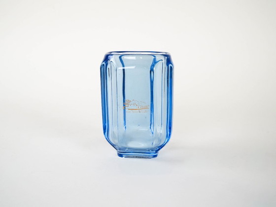 Image 1 of Blue glass vase, Danish design, 1960s, made in Denmark