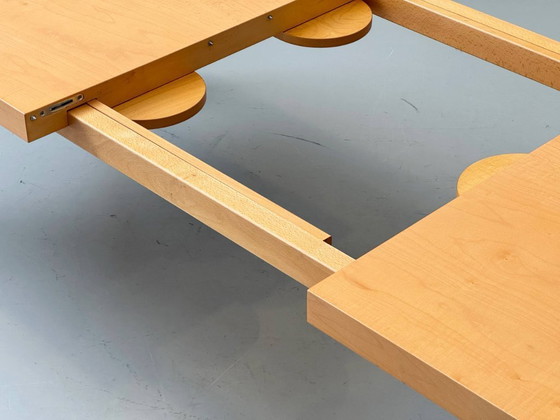 Image 1 of Extendable designer dining table by Chi Wing Lo for Giorgetti, Italy, 1990s