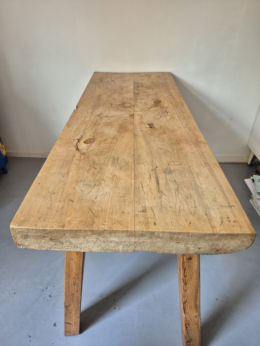 Hungarian slaughter bench dining table