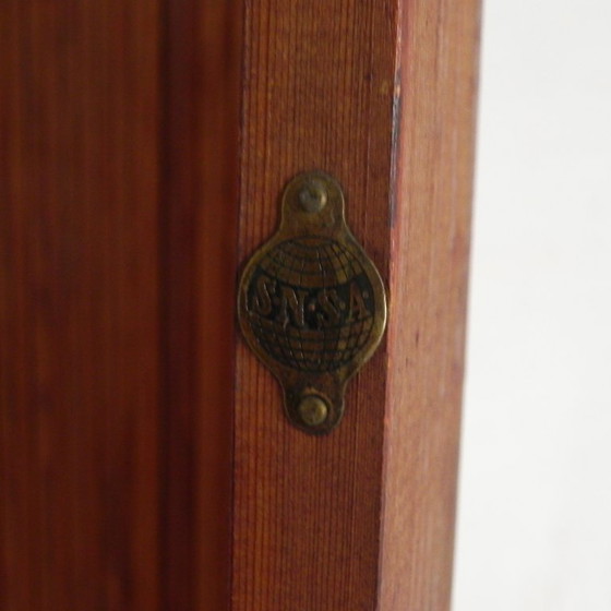 Image 1 of Separador de ambientes S.N.S.A. con listones de pino estilo Baumann, década de 1950.