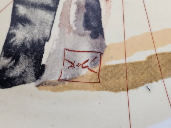 Image 1 of Salvador Dali - 'Avaricia Y despilfarro Purgatorio Canto 20' - bord - verguld - gesigneerd - 1981