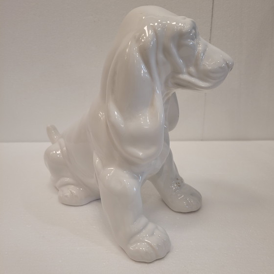 Image 1 of Escultura Perro “Basset Hound”, Cerámica, 40’S - Alemania