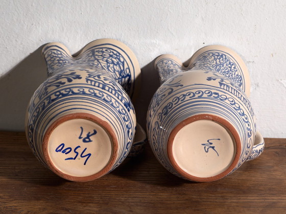 Pair of Vintage Glazed Ceramic Jugs, Central Europe, circa 1950 #3, Crockery (photo 8 of 10)