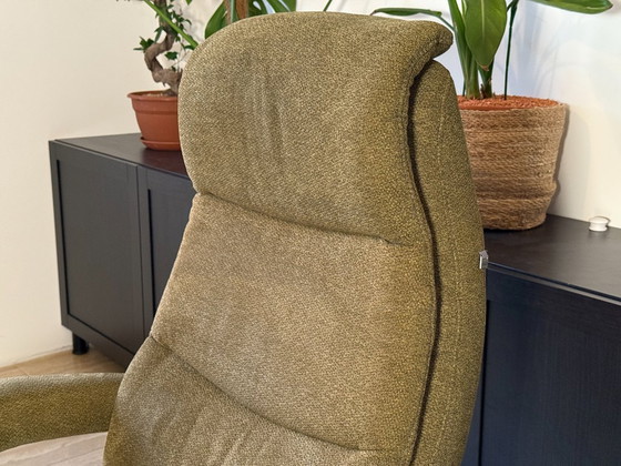 Image 1 of Poltrona reclinabile originale Hukla, da pavimento, in tessuto, verde, come nuova.