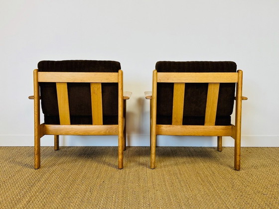 Image 1 of Ensemble de Salon modulable Vintage en Chêne et Velours Côtelé, 1960s, Set de 5