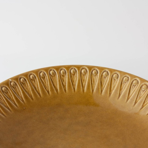 1960s Scandinavian Ceramic Plate in Green Mustard Tone – Crockery (photo 11 of 15)