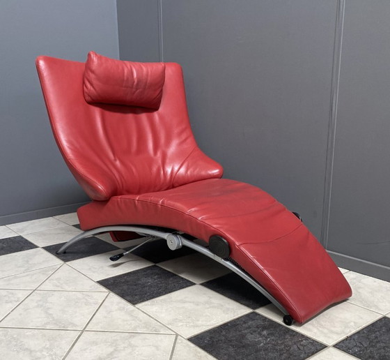 Image 1 of Fauteuil relax pliable rouge de Stefan Heiliger modèle Solo 699 pour WK Wohnen