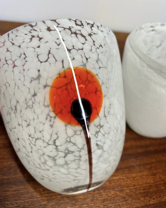 Image 1 of Murano glazen kaarsenstandaards uit de jaren 70.