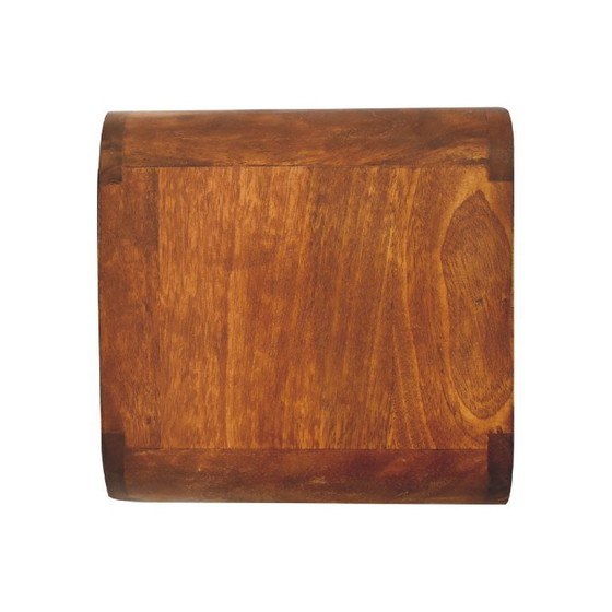 Image 1 of Mango wood floating classic bedside table with chestnut wood finish