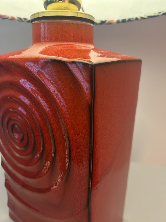 Image 1 of Upcycled table lamp made from a mid-century design vase - cordless with LED light source