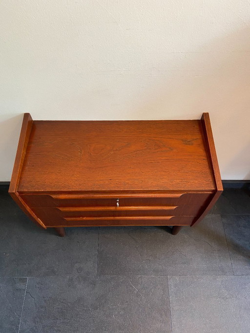 Armadio danese vintage a 3 cassetti in teak