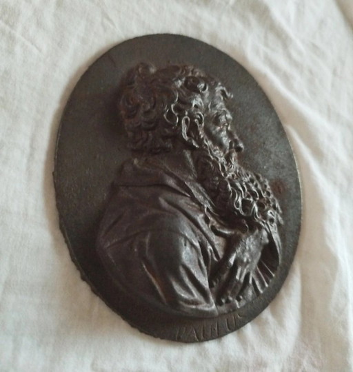 Oval depicting the Apostle Paul by Leonhard Posch – decoratieve objecten, Cast Iron (photo 2 of 6)