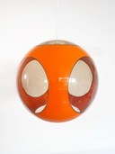 Vintage orange 70s Massive Bug Eye pendant lamp