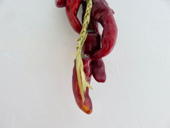 Image 1 of Corde de piments d'Espelette, Pays Basque, France, 60s'-70s'