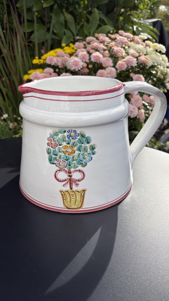 L'Antica Deruta Italian Ceramic Set – Large Jug & Lidded Jar – Decorative Objects (photo 3 of 9)