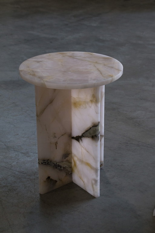 Bijzettafel onyx roze