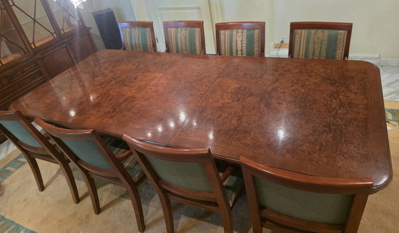 Table avec 8 chaises – Salles à manger complètes, Metal, Textile (photo 6 of 10)