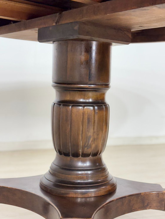 Image 1 of Gründerzeit dining table / round extendable table / kitchen table / vintage dining table