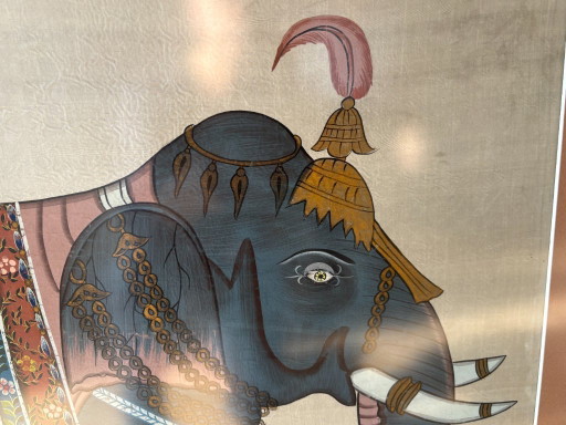 Indian elephant painting - 2nd half of the 20th century