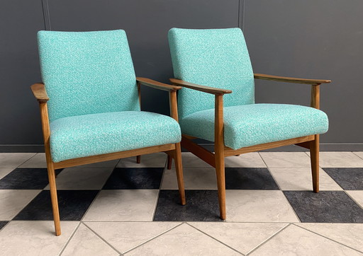 Pair of Green Arm Chairs 1960s