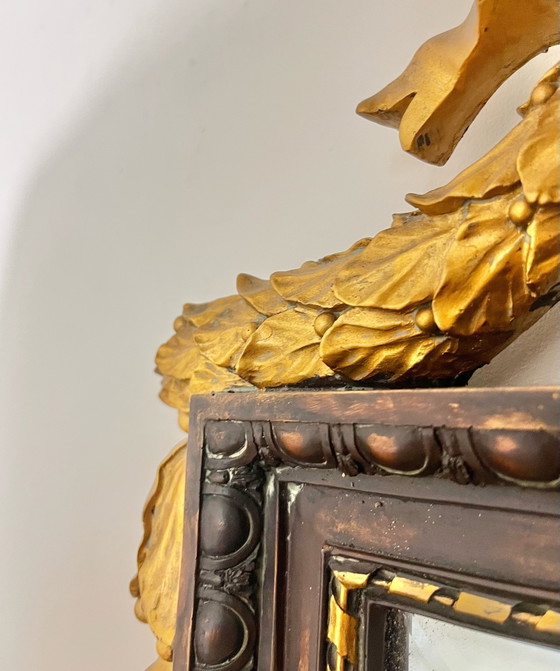 Image 1 of Miroir vintage à blason 105x55cm