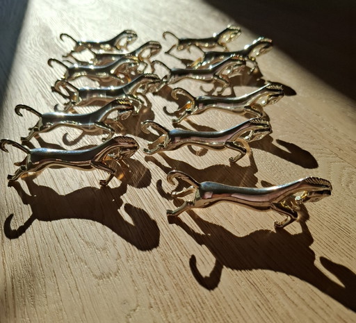 12× Sous-verre à couverts Cheval galopant