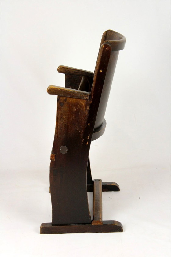 Image 1 of Fauteuil de cinéma vintage Ton (Thonet), tchèque des années 1940, siège de théâtre en bois