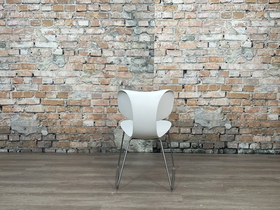Sawaya & Moroni Maxima Set of 6 – White | William Sawaya – Dining chairs, Plastic, Chrome (photo 11 of 12)