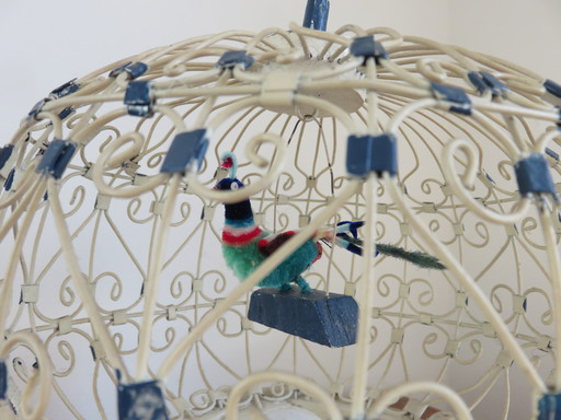 Lampe Cage À Oiseaux, Années 50 60, Vintage