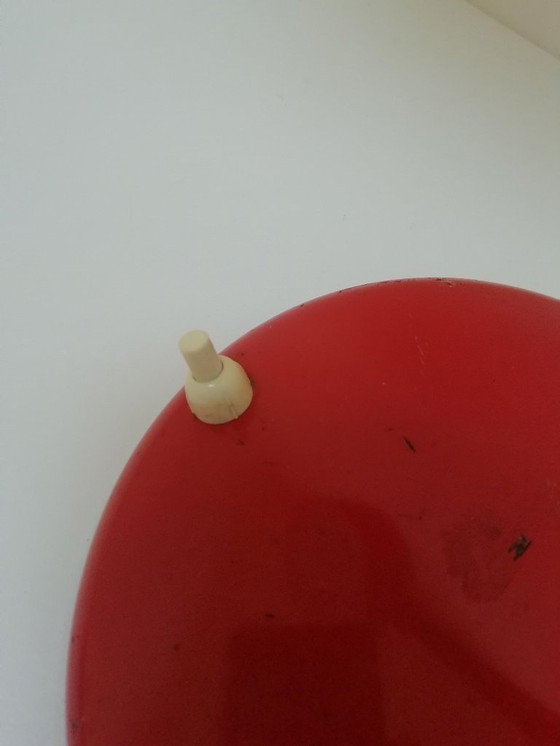 Image 1 of Prachtige, rode vintage bureaulamp van Massive