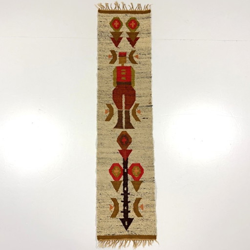 Vintage Wool Kelim Wall Hanging Poland 1970s